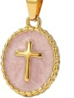 NEW Gold Cross Pendant Necklace - Dainty Christian Chain Adjustable Jewelry
